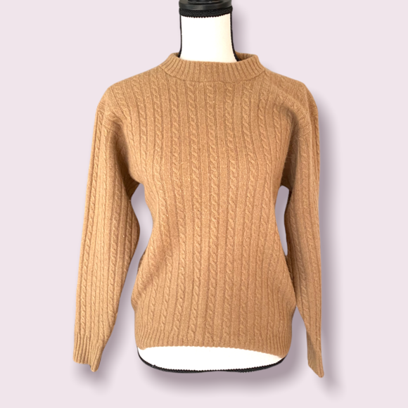 Ralph Lauren Women’s Camelhair and Lambswool Blend Brown Sweater Size Medium - Picture 2 of 7